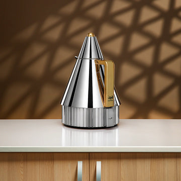 FG214AB-CG Vacuum Flask Set 2 Pieces – 1.0 L + 1.0 L – Silver with Gold Accents | Siddiq Gifts – Mussafah Abu Dhabi