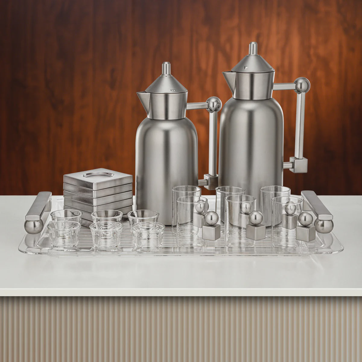 FG821-21-ALMNI Vacuum Flask Set – 21 Pieces – Nickel Finish | Siddiq Gifts – Mussafah Abu Dhabi