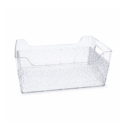 Fridge Organizer Storage Bin 34.5 × 24 × 14 cm Clear Plastic Storage Box by Siddiq Gifts