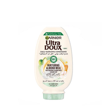 Garnier Ultra Doux Nurturing Almond Milk Daily Hydrating Conditioner, 360 ml, for All Hair Types, Ideal for Softer, Smoother, and More Manageable Hair at Siddiq Gifts.