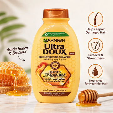 Garnier Ultra Doux Shampoo, 400 ml, for Everyday Hair Care, Ideal for Cleansing, Refreshing, and Supporting Soft, Smooth, and Manageable Hair at Siddiq Gifts.
