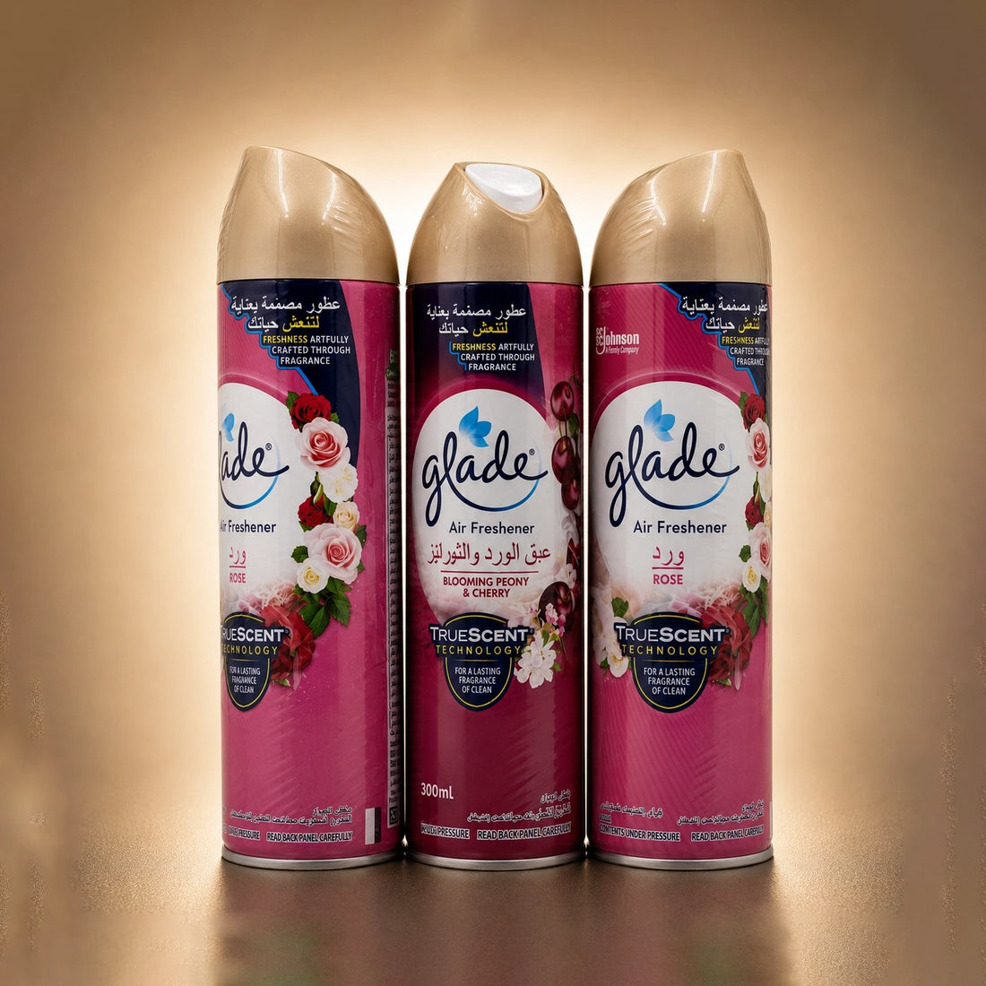 Glade Air Freshener Spray – 3 × 300ml – Assorted Floral Fragrances