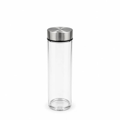 Glass Bottle 500ML Clear Glass Beverage Bottle With Silver Lid Siddiq Gifts