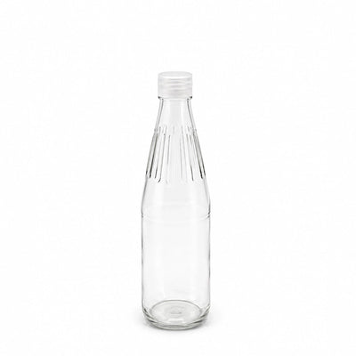 Glass Bottle 700ML Clear Glass Beverage Bottle with White Screw Cap Siddiq Gifts