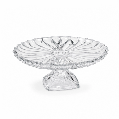 Glass Fruit Bowl With Stand 31 CM Crystal Clear Serving Bowl Siddiq Gifts