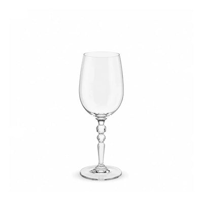 Elegant Clear Goblet Glass Cup With A Decorative Stem, Designed For Serving Water, Juice, Mocktails, And Other Beverages During Dining, Gatherings, And Special Occasions At Siddiq Gifts.