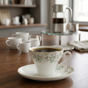 Ceramic Tea Cup And Saucer Set 12 Pcs Floral Design GP-156 By Siddiq Gifts