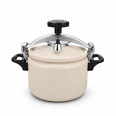 7L Granite Pressure Cooker Non-Stick Cooking Pot with Heat Resistant Handles by Siddiq Gifts