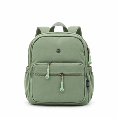 Green Backpack, 30 × 30 cm, Featuring Multiple Zipper Compartments and Adjustable Straps for Everyday Essentials, Travel, Work, and Casual Use at Siddiq Gifts.
