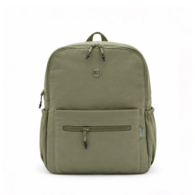 Green Backpack, 34 × 34 cm, Featuring Multiple Zipper Compartments and Adjustable Straps for Everyday Essentials, Travel, Work, and Casual Use at Siddiq Gifts.