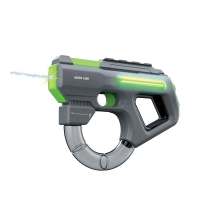 Green Lion Electric Water Gun Grey with Continuous Shooting and LED Flame Effect by Siddiq Gifts