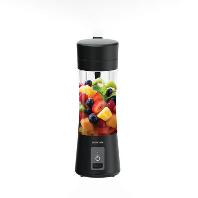 Green Lion Juice Mate Portable Juicer 380ml Black Rechargeable Blender with Type-C Charging by Siddiq Gifts