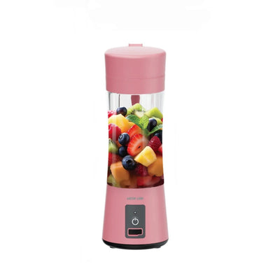 Green Lion Juice Mate Portable Juicer 380ml Pink Rechargeable Blender with Type-C Charging by Siddiq Gifts