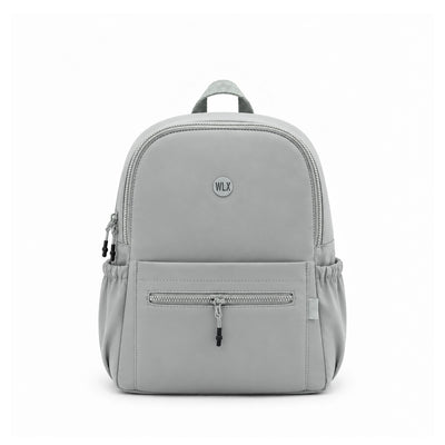 Grey Backpack, 34 × 34 cm, Featuring Multiple Zipper Compartments and Adjustable Straps for Everyday Essentials, Travel, Work, and Casual Use at Siddiq Gifts.