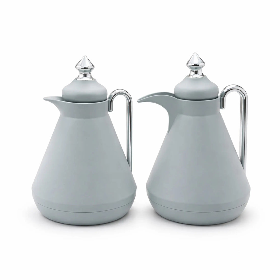 HA-2505 Vacuum Flask Set – 2 Pieces (1.0L & 1.0L) – Light Grey and Silver Finish