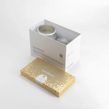 HJ1510 Nourhan Nuts Bowl Set – 2 Pieces – Matt Silver with Shining Silver Stand | Siddiq Gifts – Mussafah Abu Dhabi