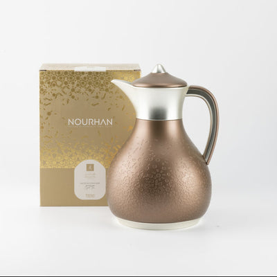 HJ1524 Nourhan Vacuum Flask – 1 L – Matt Champagne Gold & Matt Silver | Siddiq Gifts – Mussafah Abu Dhabi