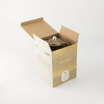 HJ1524 Nourhan Vacuum Flask – 1 L – Matt Champagne Gold & Matt Silver | Siddiq Gifts – Mussafah Abu Dhabi