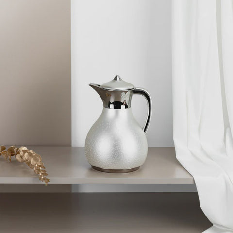 HJ1526 Nourhan Vacuum Flask – 1 L – Matt Silver & Shining Silver