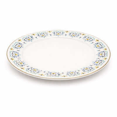 HMH11724 Plate 7.5 Inch Gold Design Ivory with Blue and Yellow Pattern From Siddiq Gift Shop