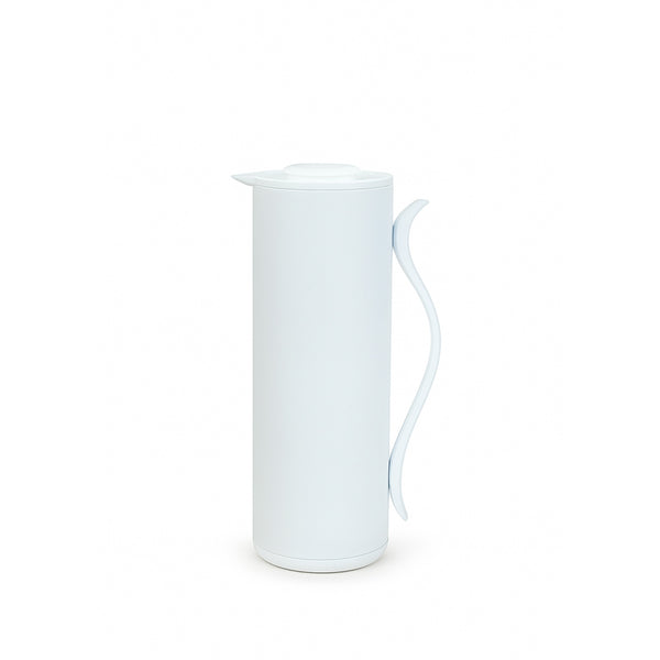 White pitcher on a white background
