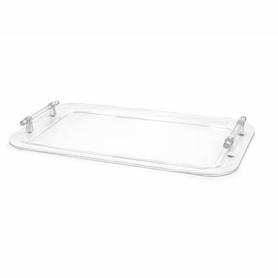 HO-1000C-S acrylic serving tray with handles clear rectangular tray 35.5 cm from Siddiq Gift Shop.