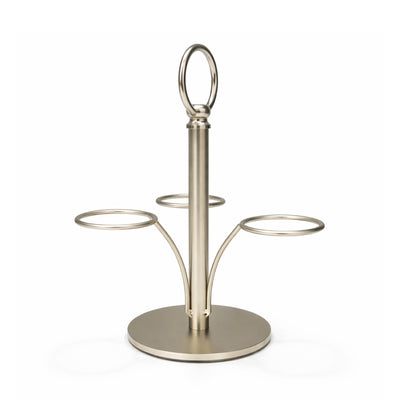 HO-907-3NS metal cawa cup holder for 3 cups 25cm height in silver finish for Arabic coffee serving – Siddiq Gifts Mussafah Abu Dhabi