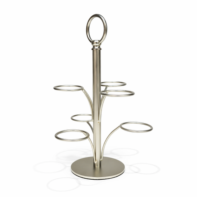 HO-907-6NS metal cawa cup holder for 6 cups 30cm height in silver finish for Arabic coffee serving – Siddiq Gifts Mussafah Abu Dhabi