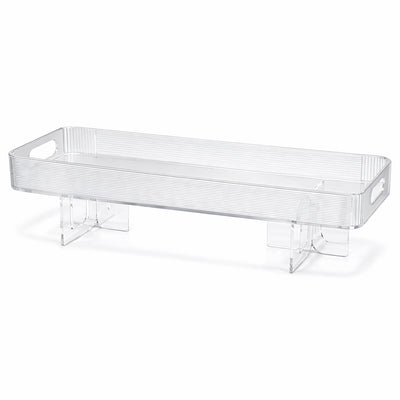 HO-926-MS acrylic cake plate with legs clear rectangular dessert serving and display stand from Siddiq Gift Shop.