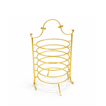 HO-987A-L-MG 6 Layer Plate Holder Matte Gold Vertical Display Rack By Siddiq Gifts