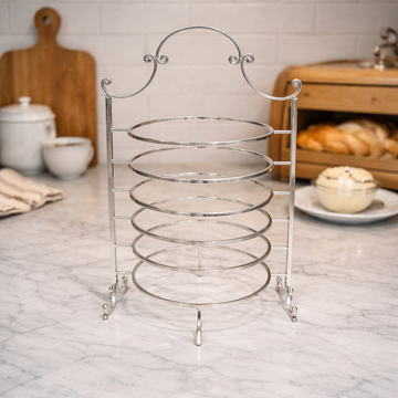 HO-987A-S-S 6-layer metal plate holder 45cm height in silver finish for buffet plate organization – Siddiq Gifts Mussafah Abu Dhabi