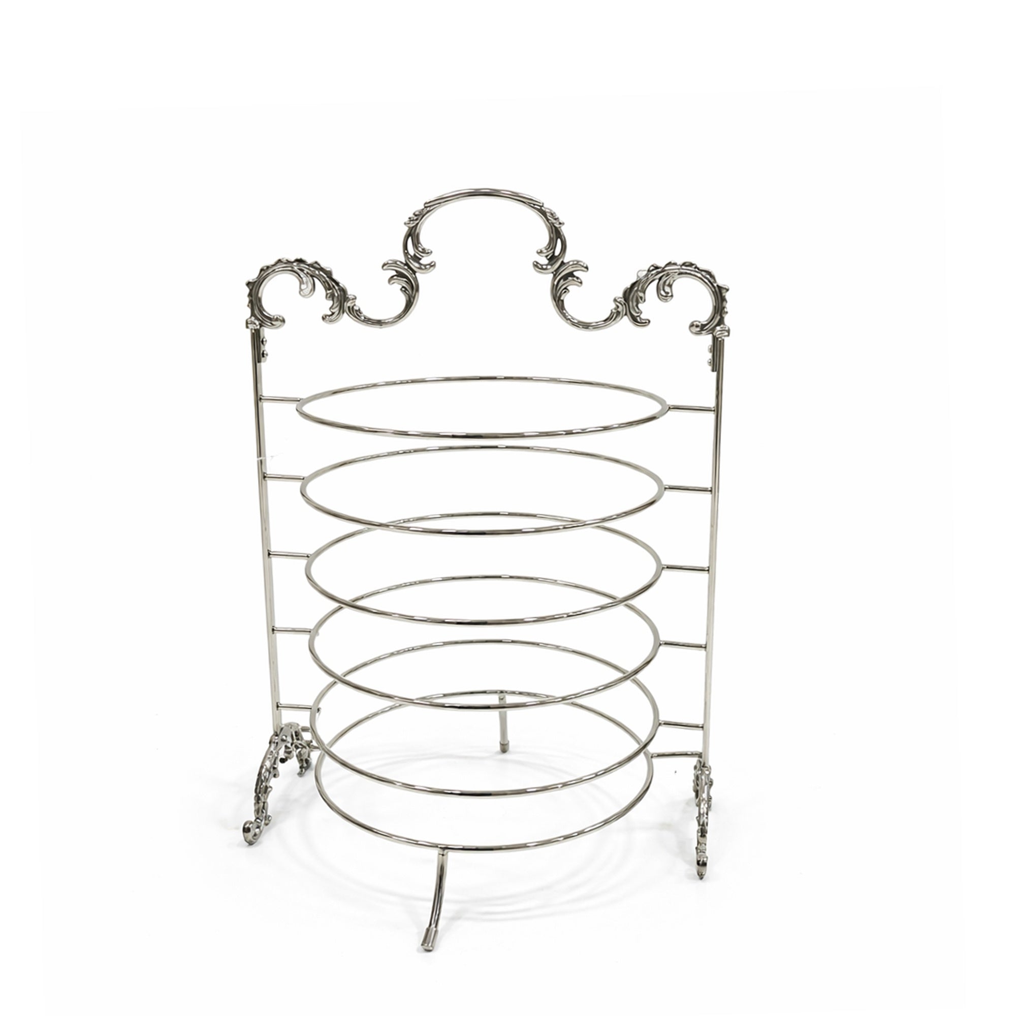 HO-987B-L-B 6 Layer Plate Holder Black Vertical Display Rack By Siddiq Gifts