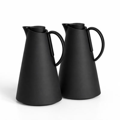 HS-2504 Vacuum Flask 2-Piece Set – 1.0 L + 1.0 L – Black | Siddiq Gifts – Mussafah Abu Dhabi