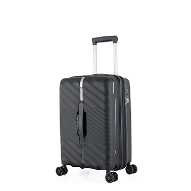 HT Trolley Case Black PP Hard Shell Spinner Suitcase with TSA Lock and 360 Degree Wheels by Siddiq Gifts