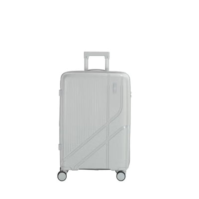 HT Trolley Case Grey Expandable Lightweight PP Hard Shell Luggage With TSA Lock And 360 Degree Wheels By Siddiq Gifts