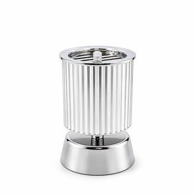 Incense Burner 13 X 7 Cm Ribbed Silver Bakhoor Burner Siddiq Gifts
