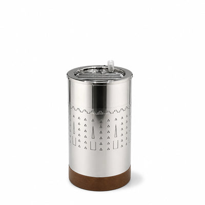 Incense Burner 14 X 7 Cm Stainless Steel Bakhoor Incense Burner With Wooden Base Siddiq Gifts