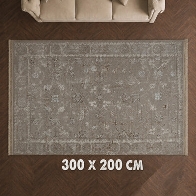 INSPIRE A005A Carpet 200x300cm Beige and Cream with Vintage Distressed Traditional Design by Siddiq Gifts