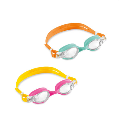 INTEX Kids Swimming Goggles 2 Piece Set Adjustable Swim Goggles For Children Siddiq Gifts