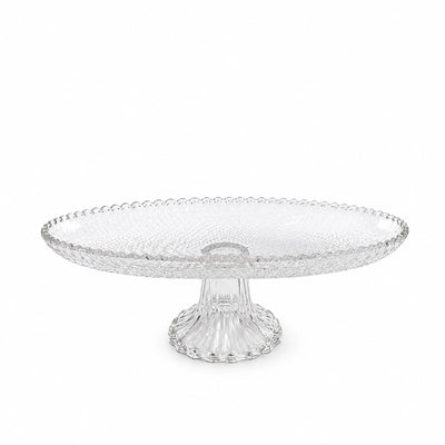 Glass Fruit Stand 30 x 9 x 10 CM Oval Crystal Pedestal Serving Plate Siddiq Gifts