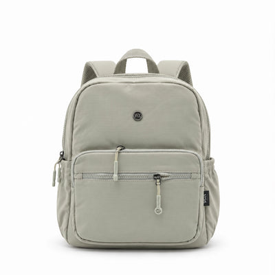 Light Grey Backpack, 30 × 30 cm, Featuring Multiple Zipper Compartments and Adjustable Straps for Everyday Essentials, Travel, Work, and Casual Use at Siddiq Gifts.