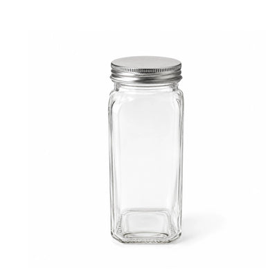 L&L SION Glass Storage Jar With Metal Lid 14 x 7 CM Airtight Food Storage Canister Siddiq Gifts