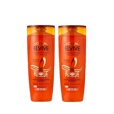 L'Oréal Paris Elvive Extraordinary Oil Jojoba Intense Nourishing Shampoo, 2 × 400 ml, for Very Dry Hair, Ideal for Softer, Smoother, and More Manageable Hair at Siddiq Gifts.