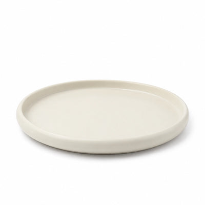 Luhpar Ceramic Dinner Plate 26.3 CM Cream White Serving Plate Siddiq Gifts