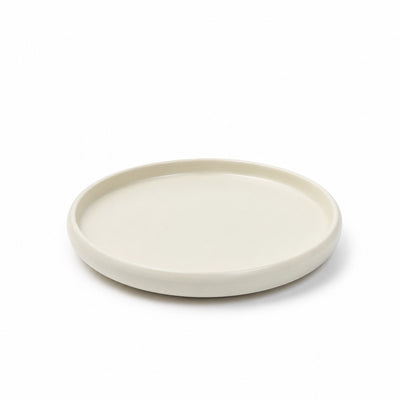 Luhpar Ceramic Salad Plate 22.1 CM Cream White Serving Plate Siddiq Gifts