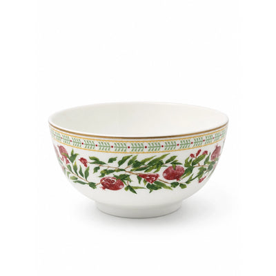 Luhpar Porcelain Bowl 4.5-Inch White with Floral Real Gold Decal Design by Siddiq Gifts