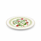 AM-025 Luhpar Porcelain Side Plate – 7.5-Inch – Pomegranate & Floral Real Gold Decal Design