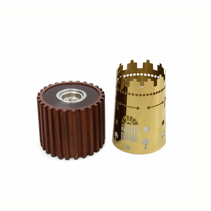 MAC219G Bukhoor Pot – Premium Stainless Steel Arabic Incense Burner – Gold Finish – Siddiq Gifts Mussafah Abu Dhabi