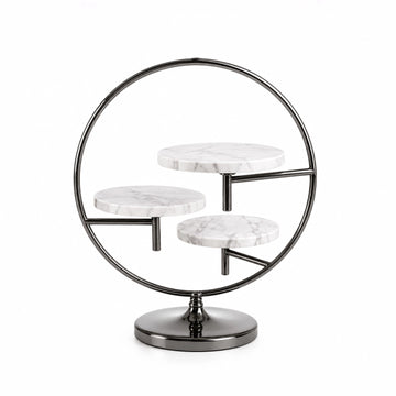 Marble Cake Stand 43 x 33 CM 3-Tier Decorative Dessert Display Stand Siddiq Gifts