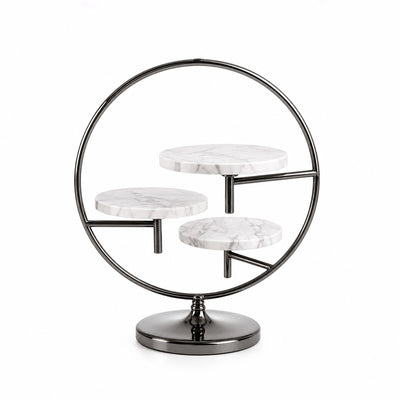 Marble Cake Stand 43 x 33 CM 3-Tier Decorative Dessert Display Stand Siddiq Gifts
